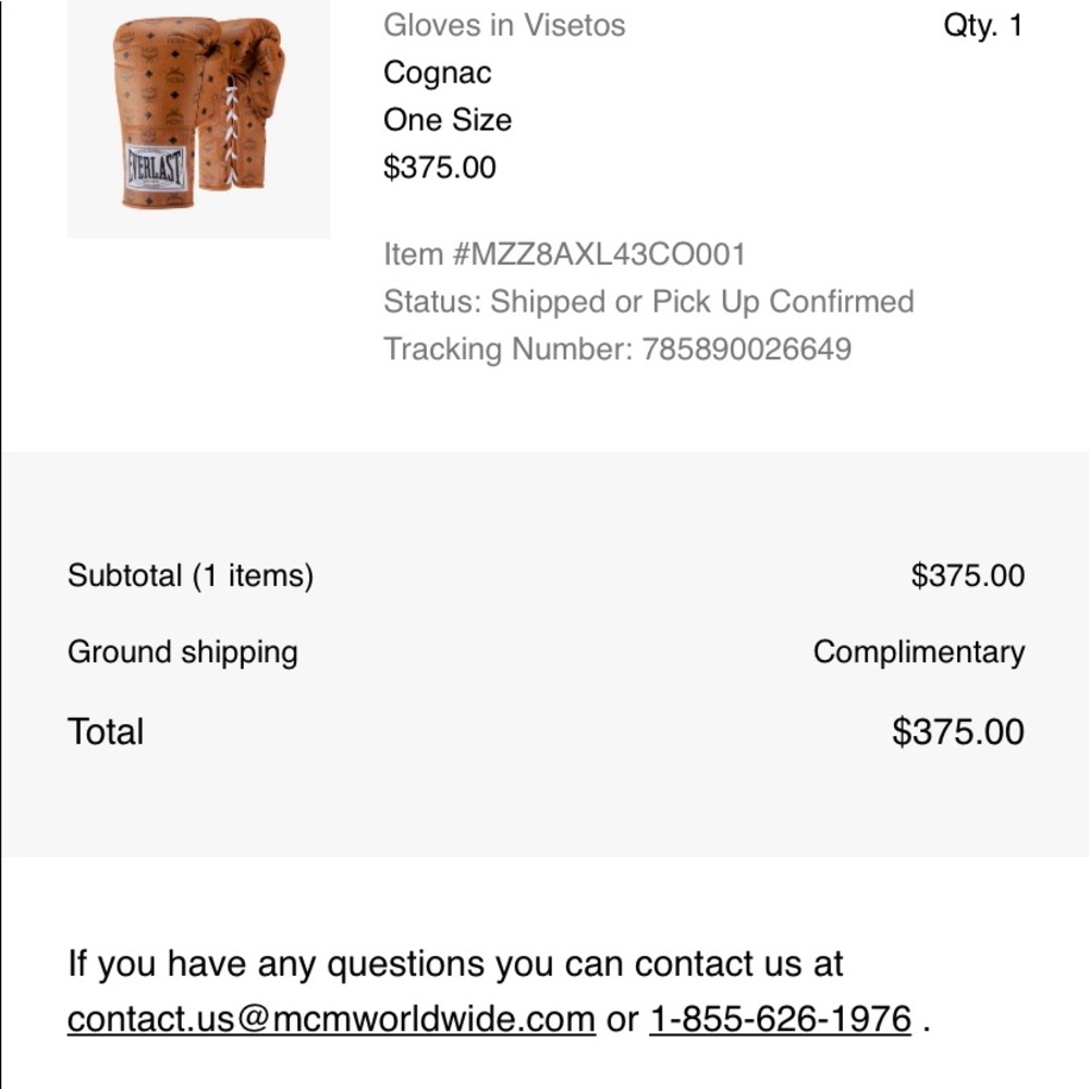 MCM Lace Visetos Coated Canvas Boxing Glov… - Picture 8 of 8